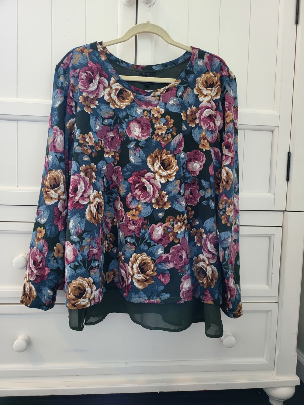 Wallpapher 2X Floral Long-Sleeve Sweater